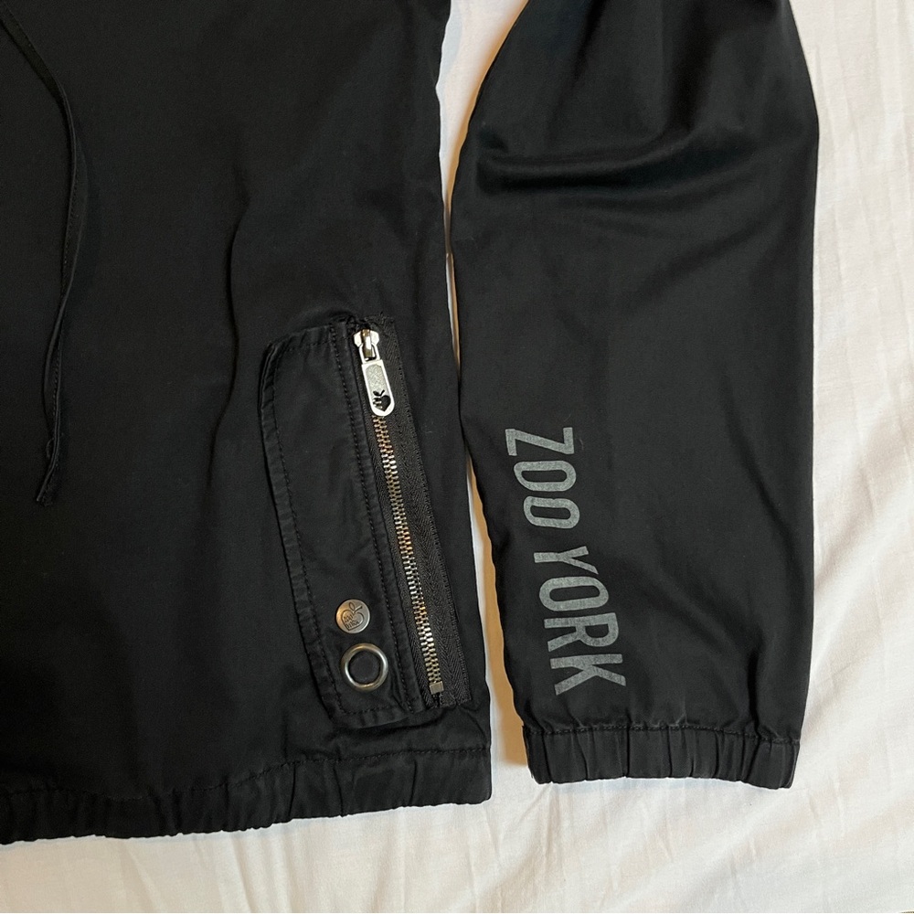 Black Zoo York Y2K Lightweight Hoodie with Waist tie, front buttons and pockets - Picture 10 of 13